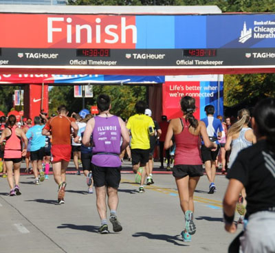 Finish Chicago Marathon